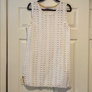 Free People White Knit Beach Cover-Up